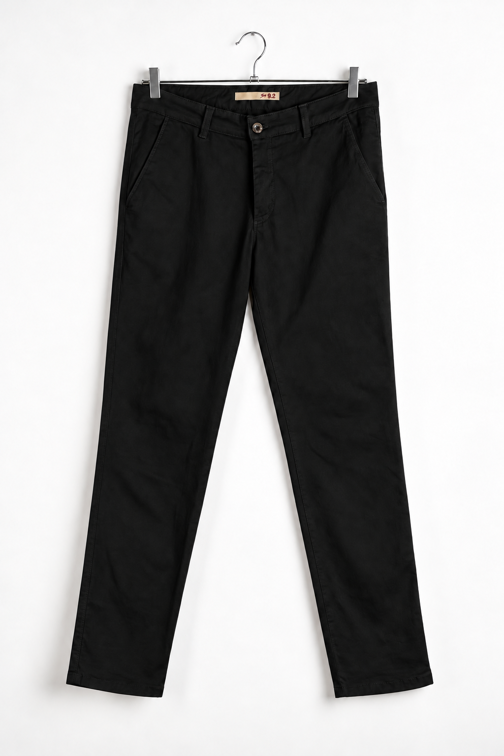 Pantalone chino in gabardina nero