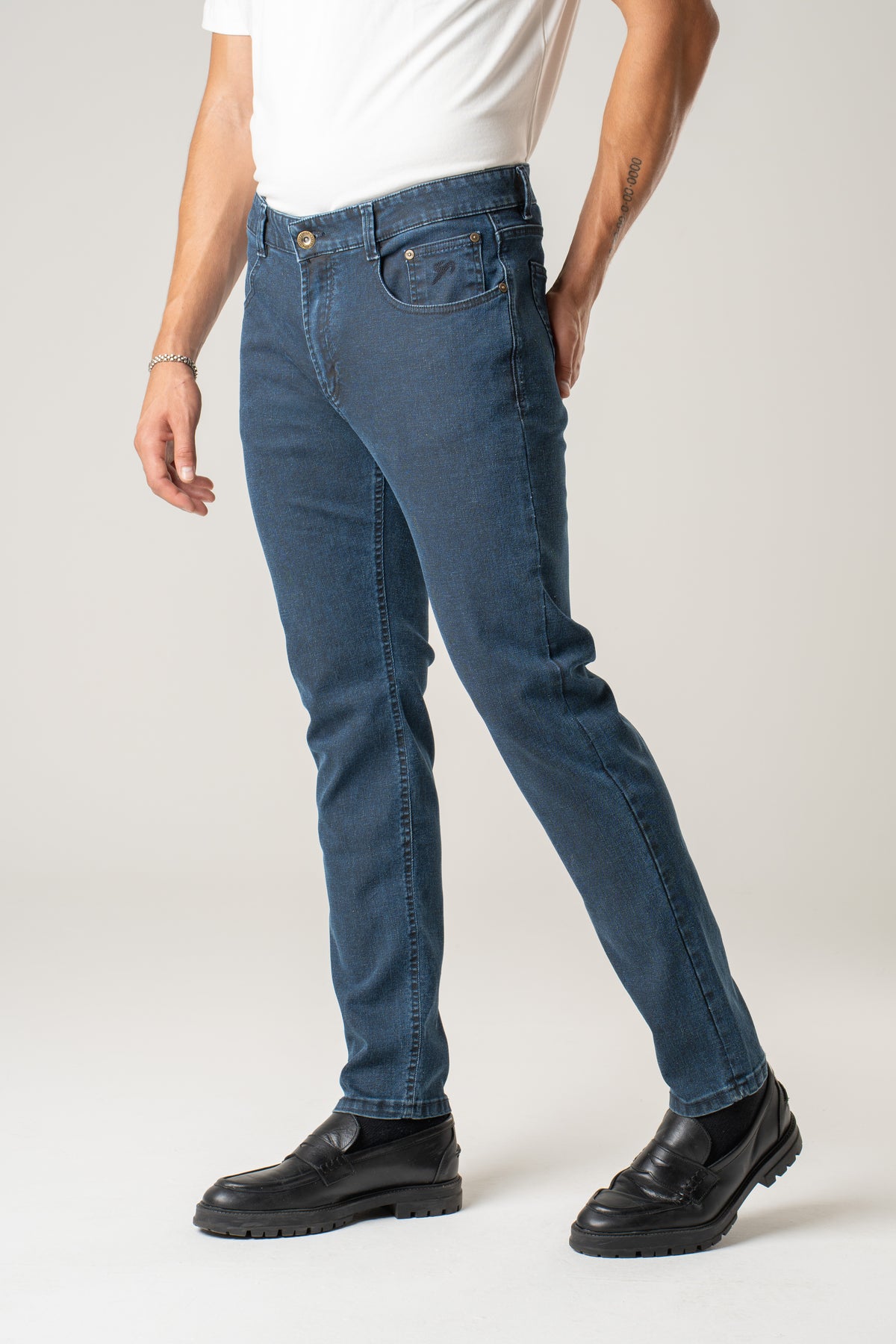 Denim effetto pelle lavato