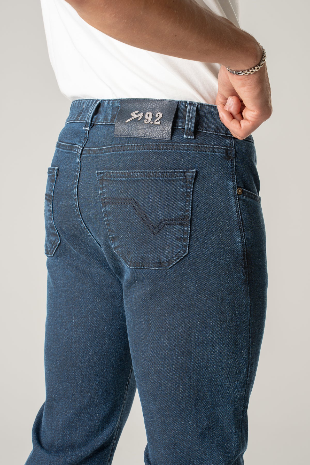 Denim effetto pelle lavato