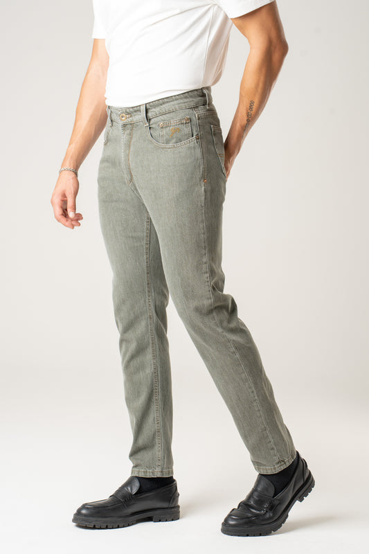Denim in tela color