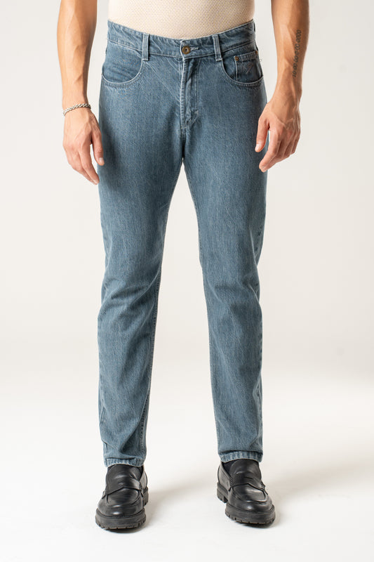 Denim fisso blu