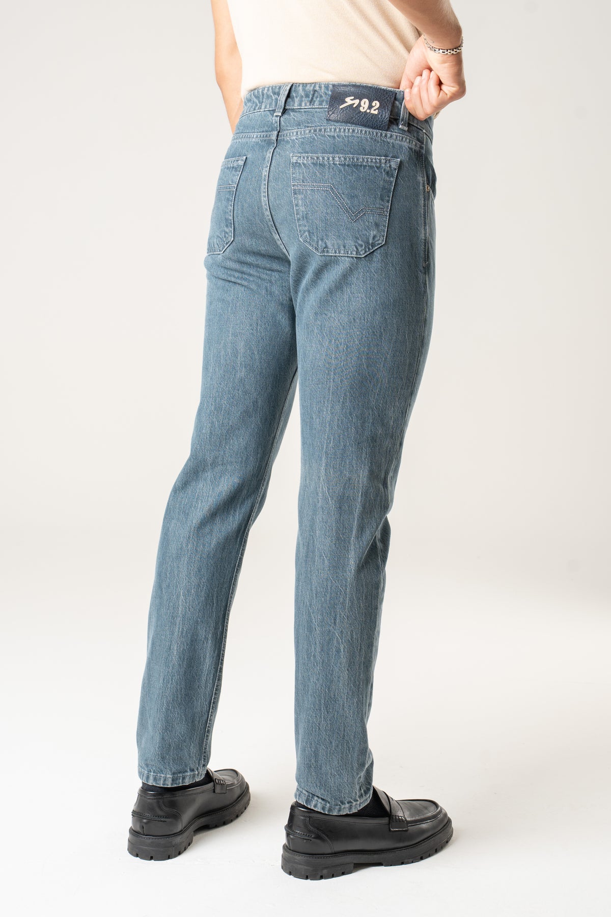 Denim fisso blu