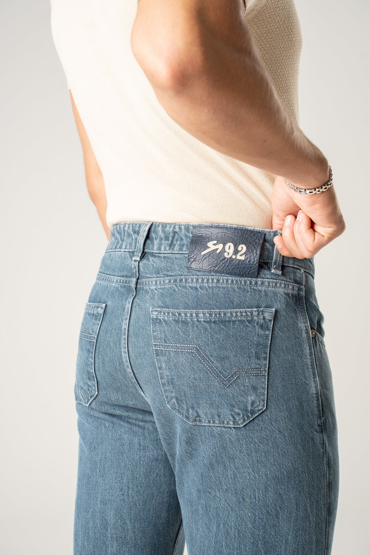 Denim fisso blu