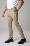 Pantalone chino in gabardina stampa micro