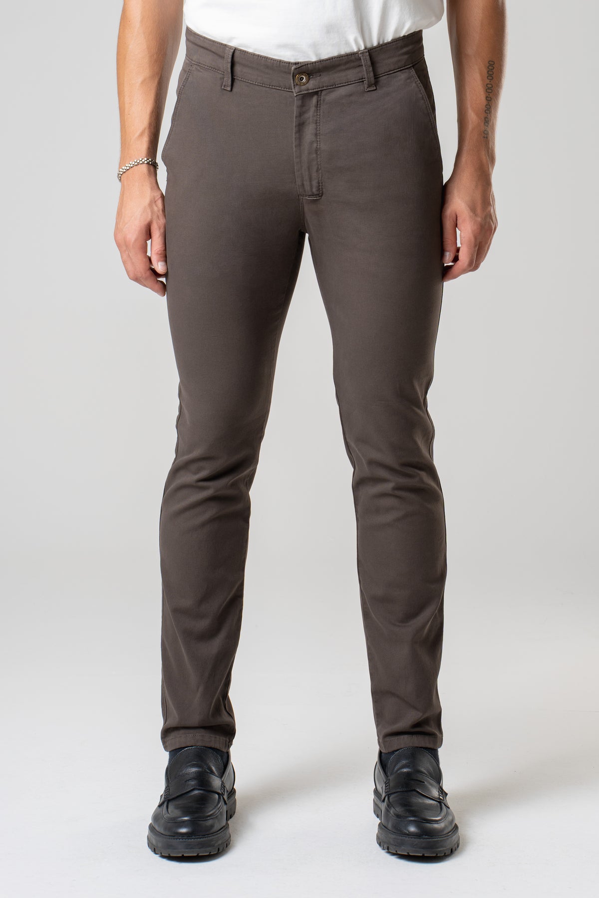 Pantalone chino in armatura puntino