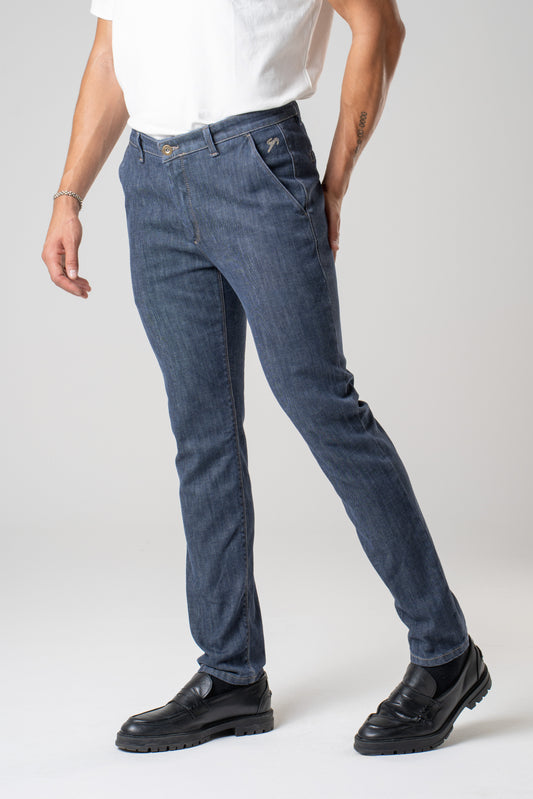 Denim chino tasca filetto