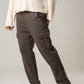 Pantalone cargo tascone in gabardina moro