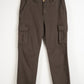 Pantalone cargo tascone in gabardina moro