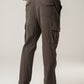 Pantalone cargo tascone in gabardina moro