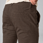Pantalone chino in gabardina moro