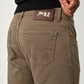 Pantalone 5 tasche gabardine fango