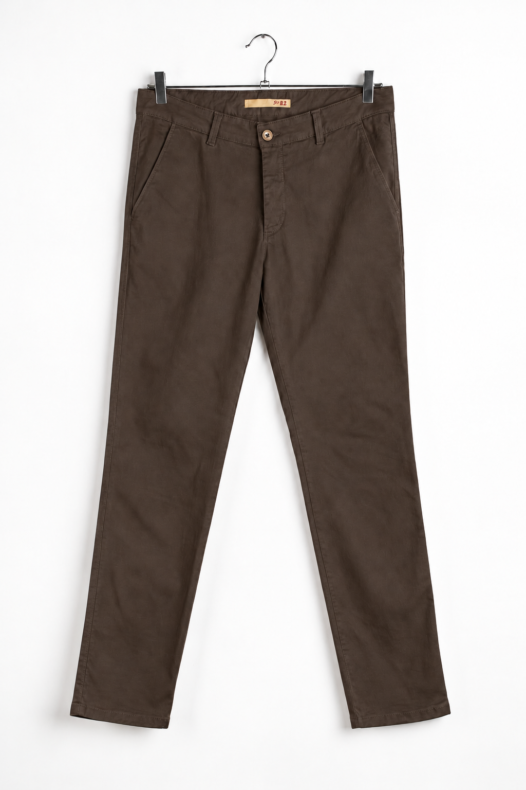 Pantalone chino in gabardina moro