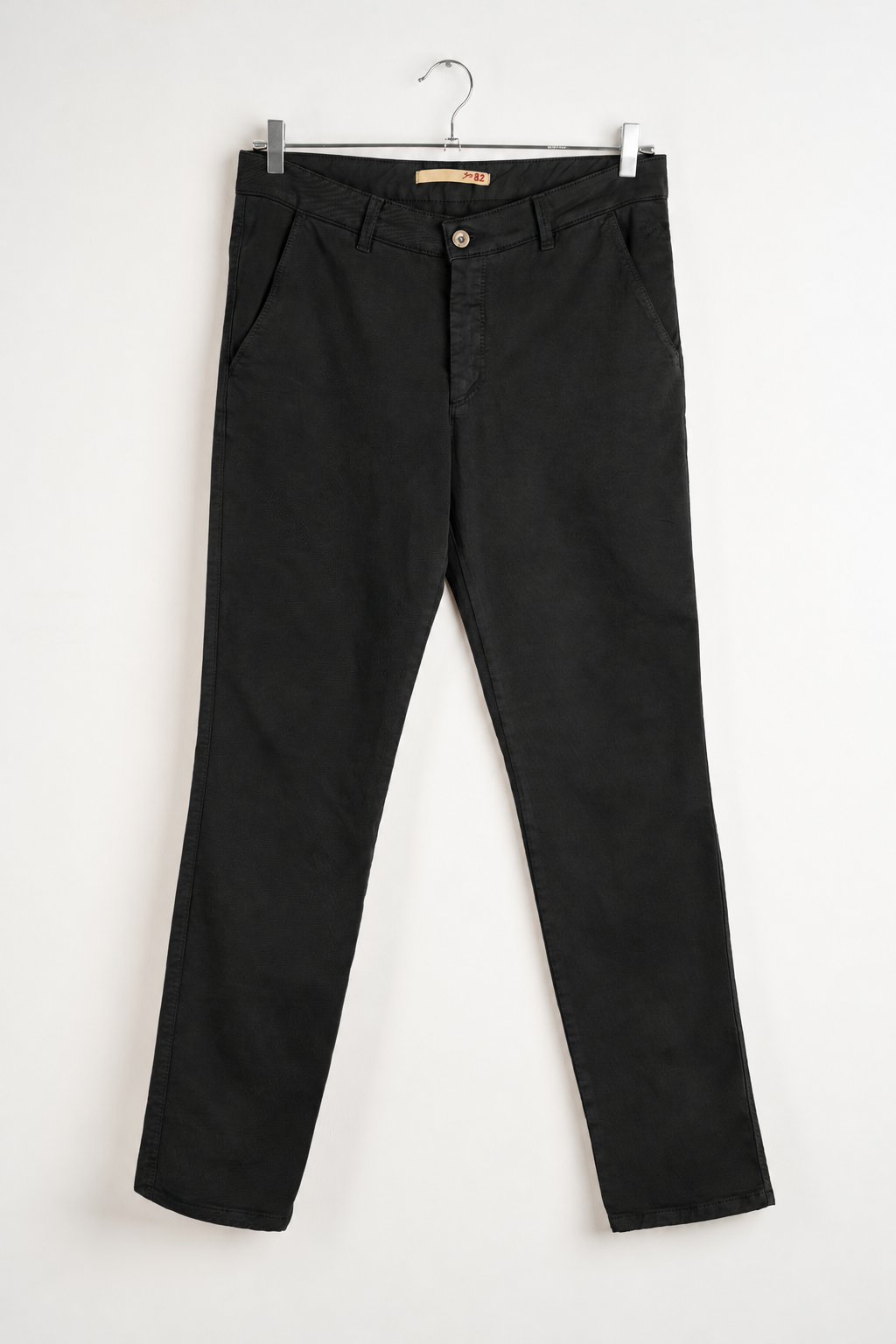 Pantalone chino in gabardina nero
