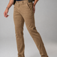 Pantalone chino in gabardina stampa micro cammello