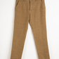 Pantalone chino in gabardina stampa micro cammello