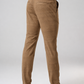 Pantalone chino in gabardina stampa micro cammello