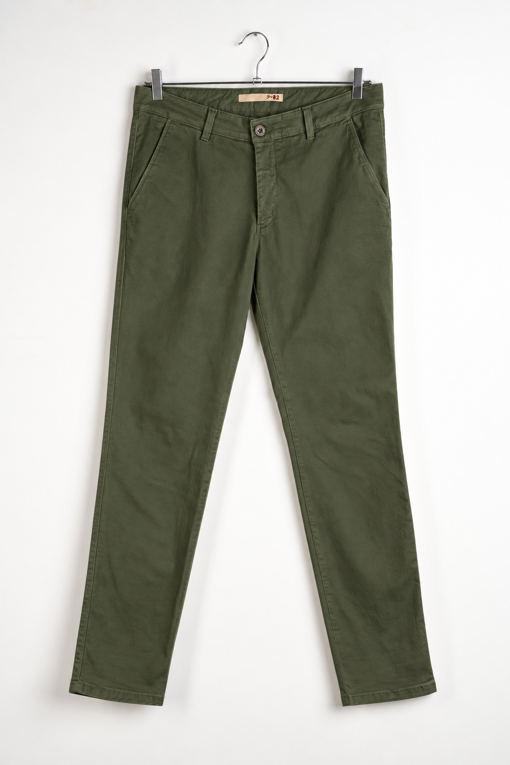 Pantalone chino in gabardina militare