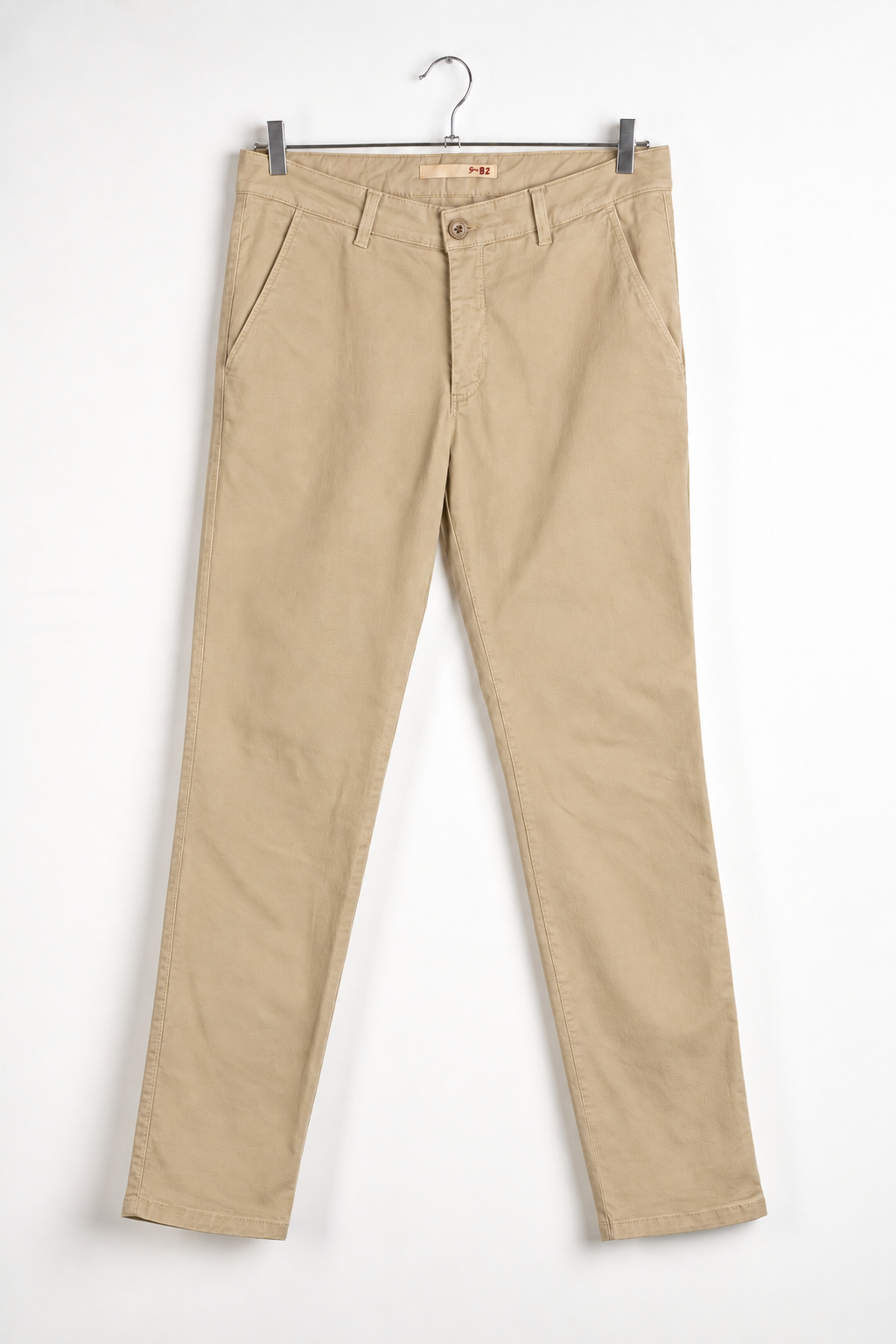 Pantalone chino in gabardina sabbia
